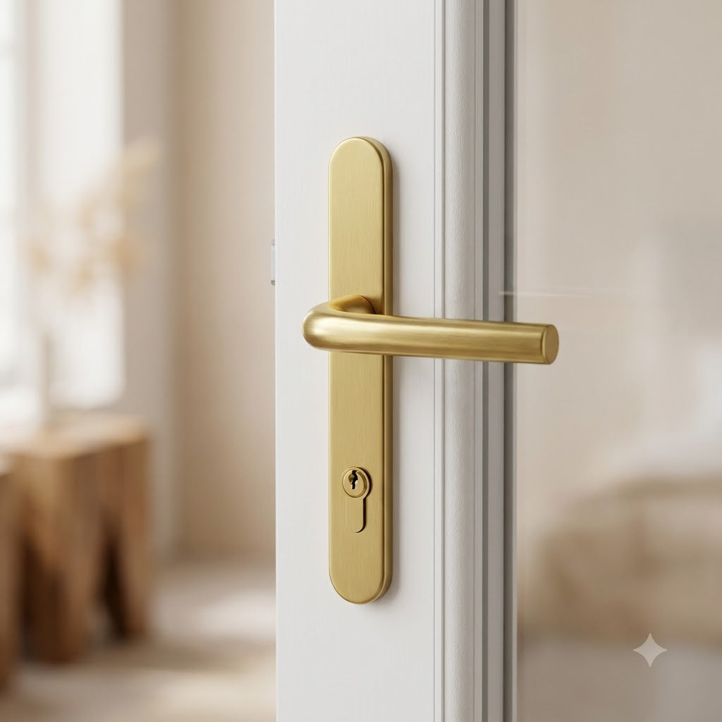 Pro Secure TS007 2* Lever Moveable Pad UPVC Multipoint Door Handles - 92/62mm PZ Sprung 212mm Screw Centres