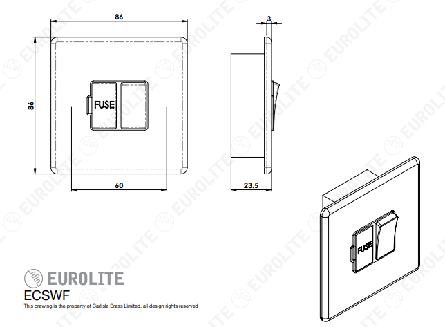 Concealed 3mm Switched Fuse Spur