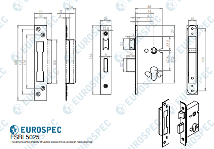 Euro Profile High Security Cylinder Sashlock (Lock Case Only)