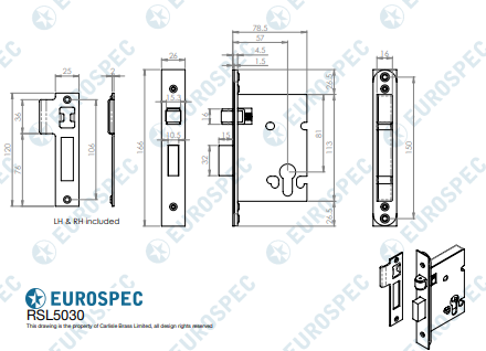 Easi-T Roller Bolt Euro Profile Deadlock