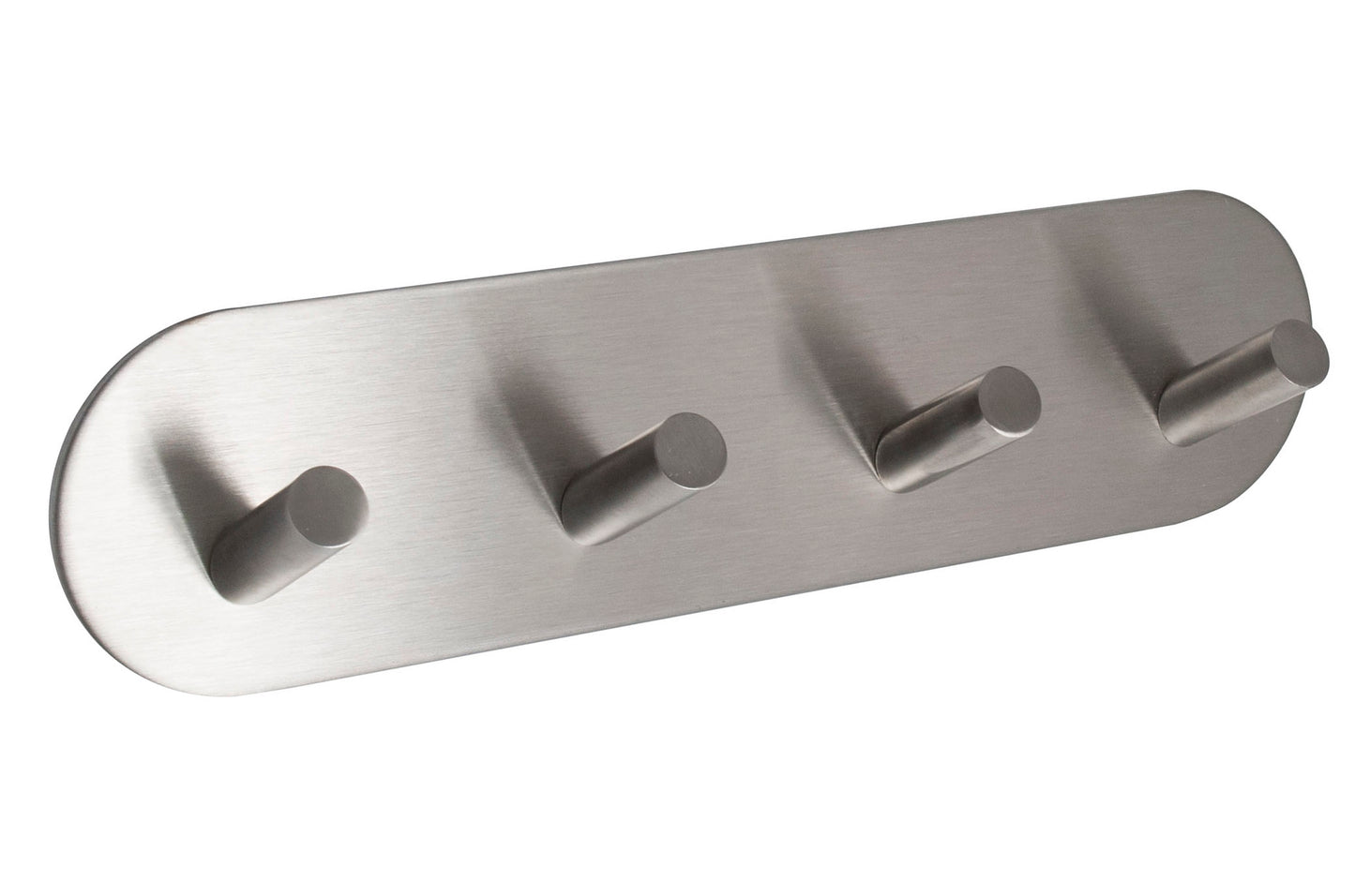 Stainless Steel Angled Quad Self-Adhesive Coat Hook