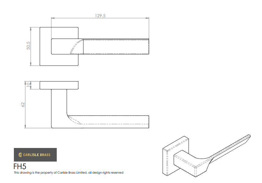 Flash Lever on Square Rose