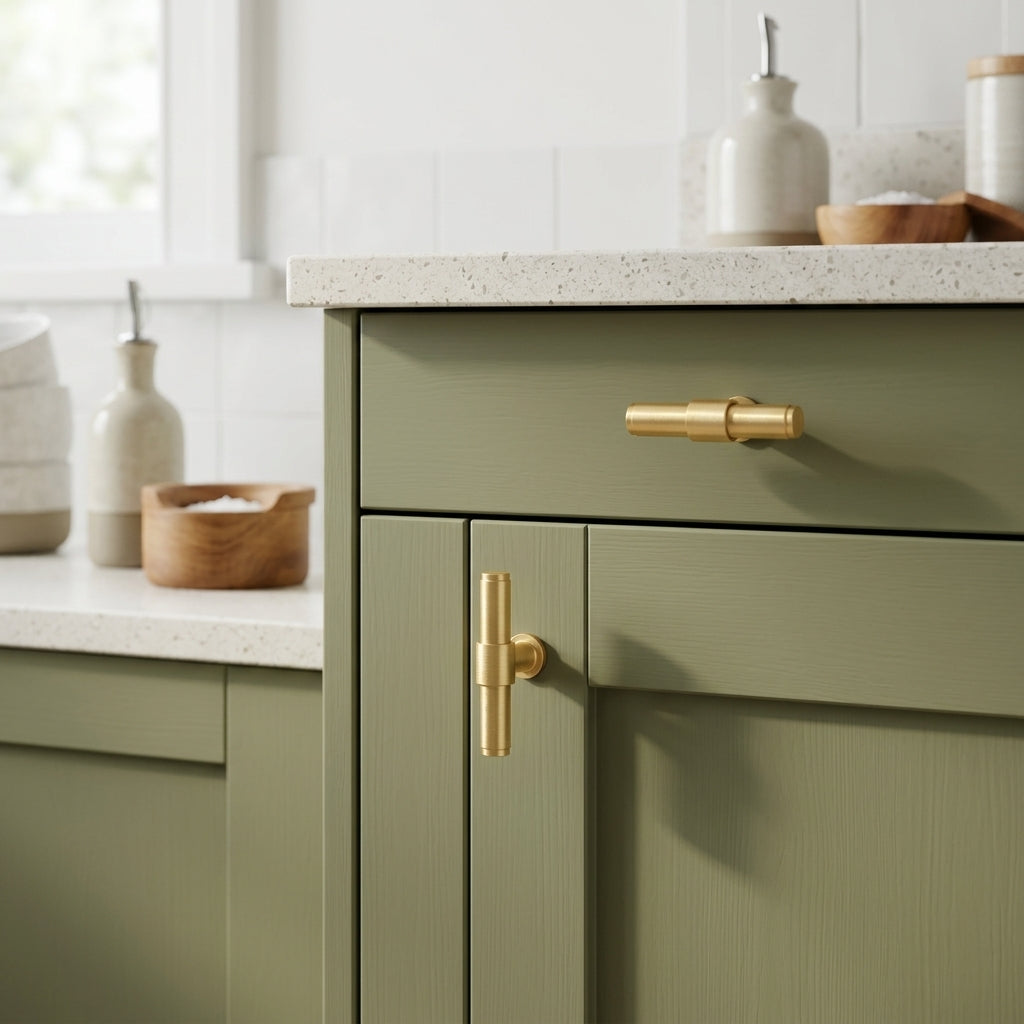 Kingston Plain T-Bar Cupboard Knob 80mm Length