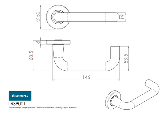 19mm Safety Lever - DDA compliant