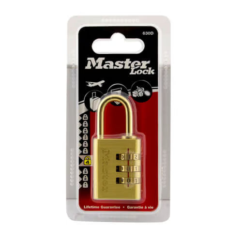 30mm Open Shackle Combination Brass Padlock