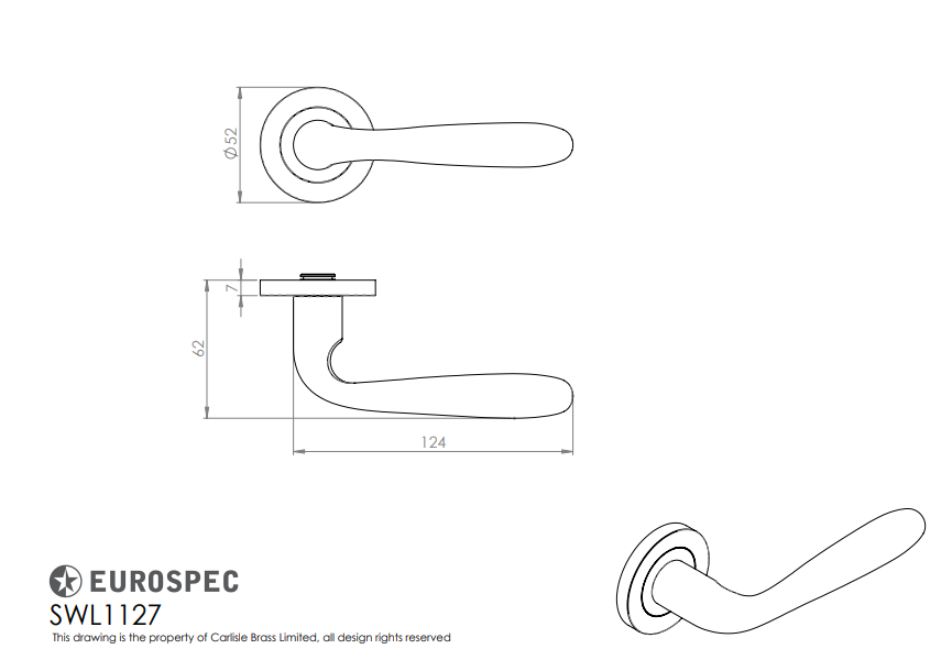 SWL Peninsula Lever on Rose