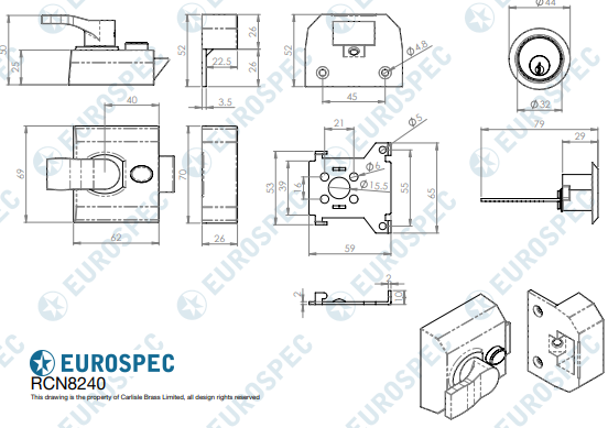 Contract Rim Cylinder Nightlatch
