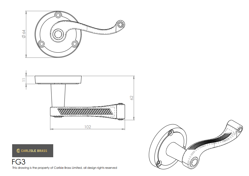 Georgian Lever on Round Rose