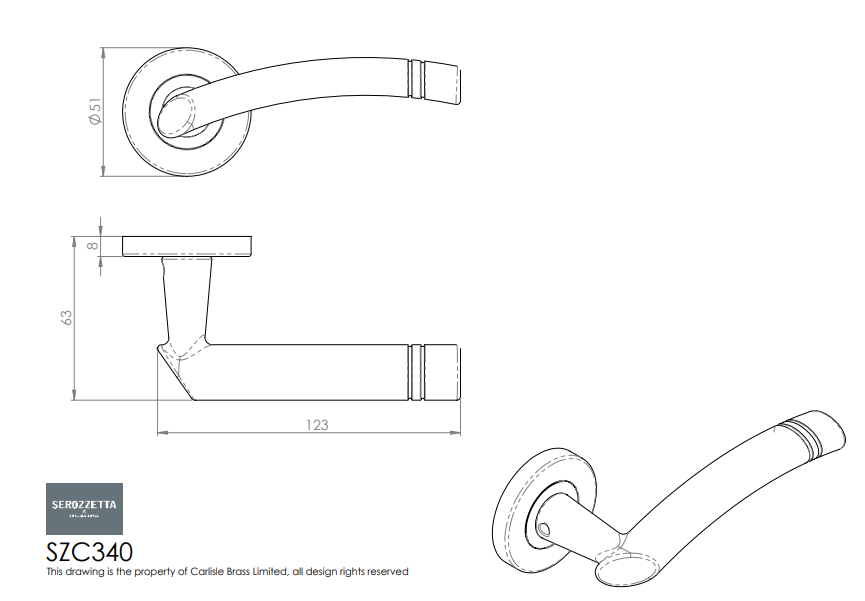 Cuarenta Lever on Round Rose