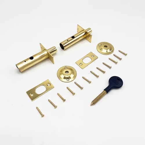 (Rack) Spline (Star) Key Door Bolts - 2 Bolts 1 Key - 32mm Backset