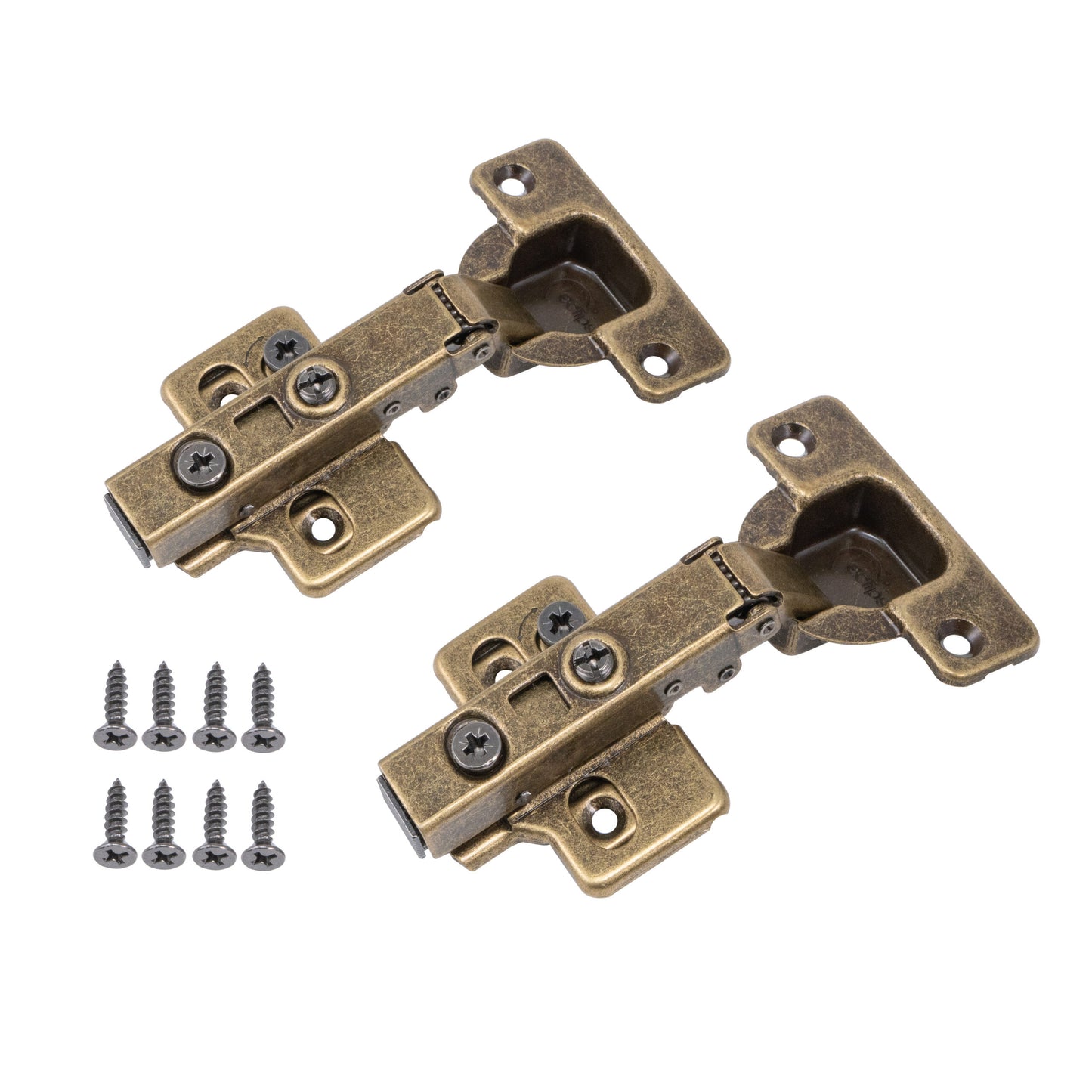 Aged Brass 3D Adjustable Cabinet Hinge 105 degree (Soft Close)