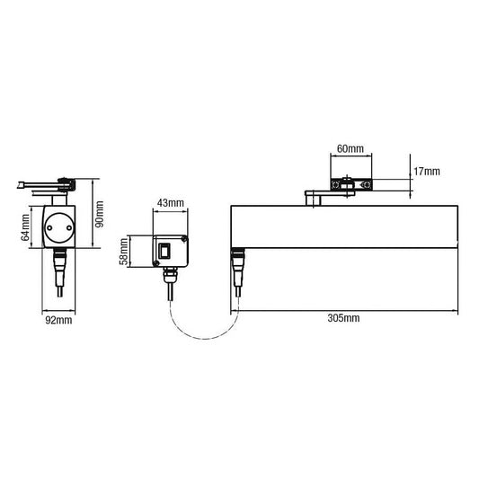 9963/01 Size 3 Overhead Electromagnetic Door Closer