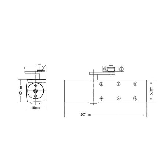 AE2003 Size 2-4 Overhead Door Closer