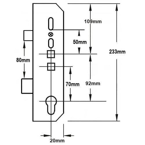 Copy Latch and Deadbolt Multipoint Gearbox - Lift Lever or Double Spindle