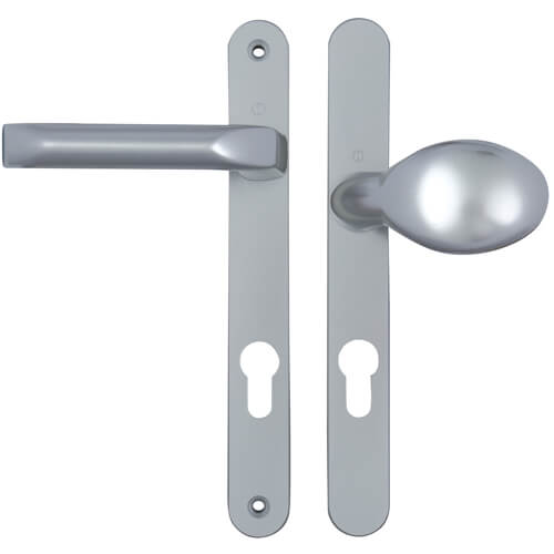 Asgard Lever Moveable Pad UPVC Multipoint Door Handles - 92mm/70mm PZ Unsprung 205mm Screw Centres