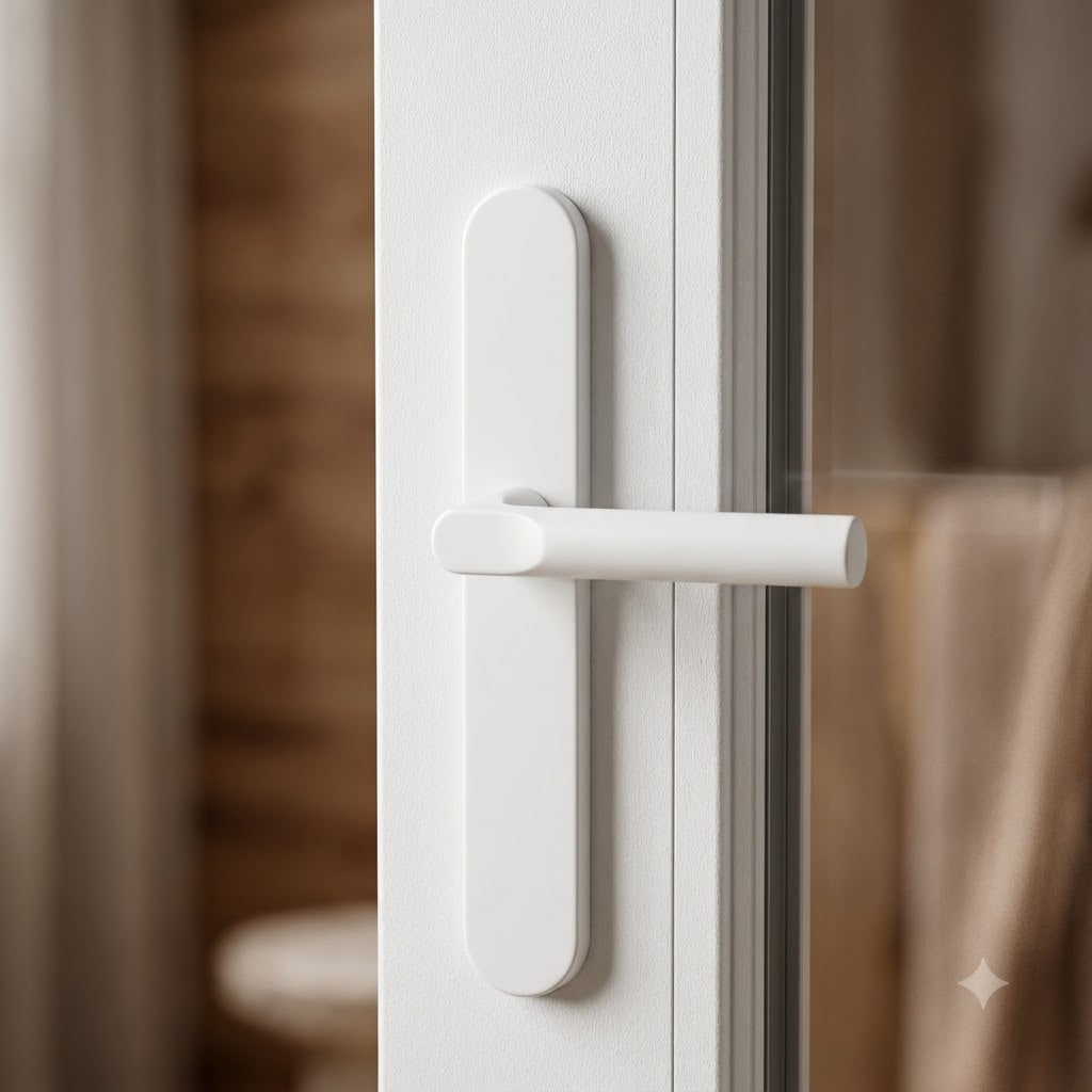 Asgard Lever Moveable Pad UPVC Multipoint Door Handles - 92mm/70mm PZ Unsprung 205mm Screw Centres