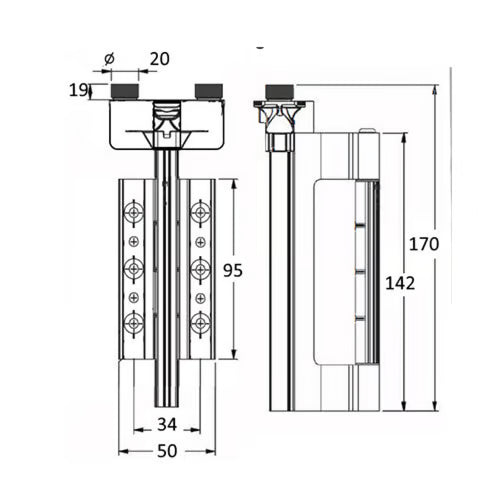 for ALUK Bi-Fold Doors Top Guide - New style (New version)