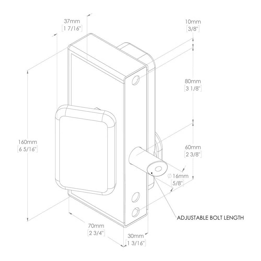 BQDG Superlock 2.0 Keypad Lock Quick Exit for Metal Gates (LEAD TIME: 2-3 DAYS)