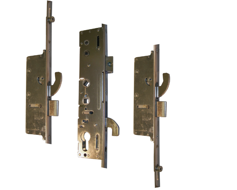 3 Lever Operated Latch & Hookbolt 92/62 Twin Spindle - 2 Hook, 2 Bolt & 2 Roller