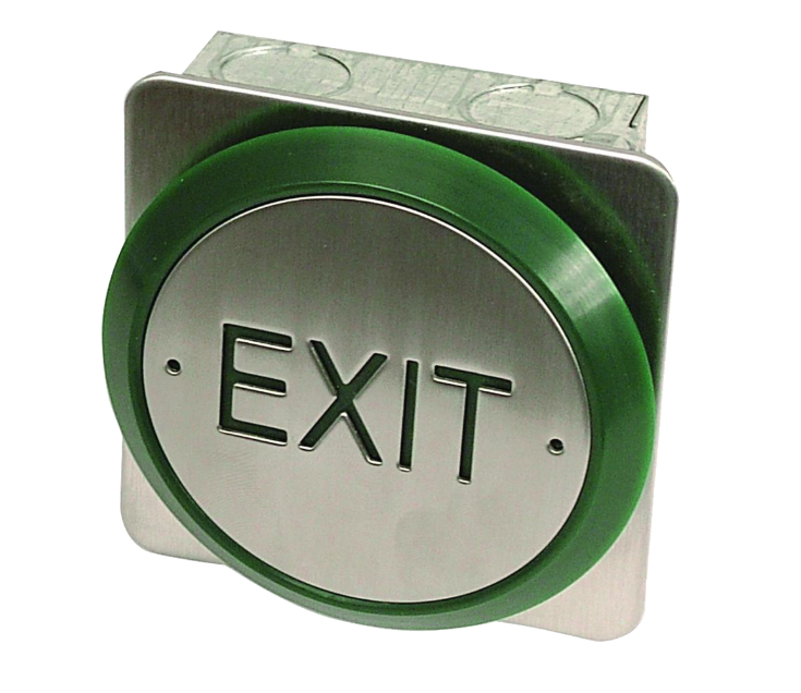 All Active Small Push Plate Exit Button