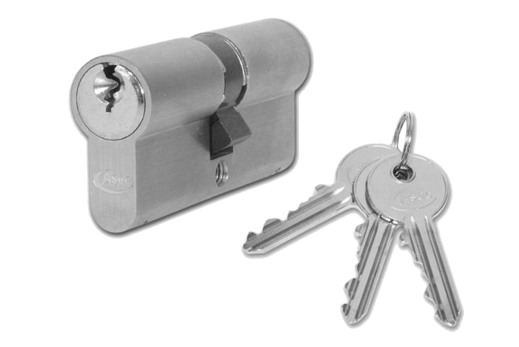 6-Pin Euro Double Cylinder - 1 Bitted