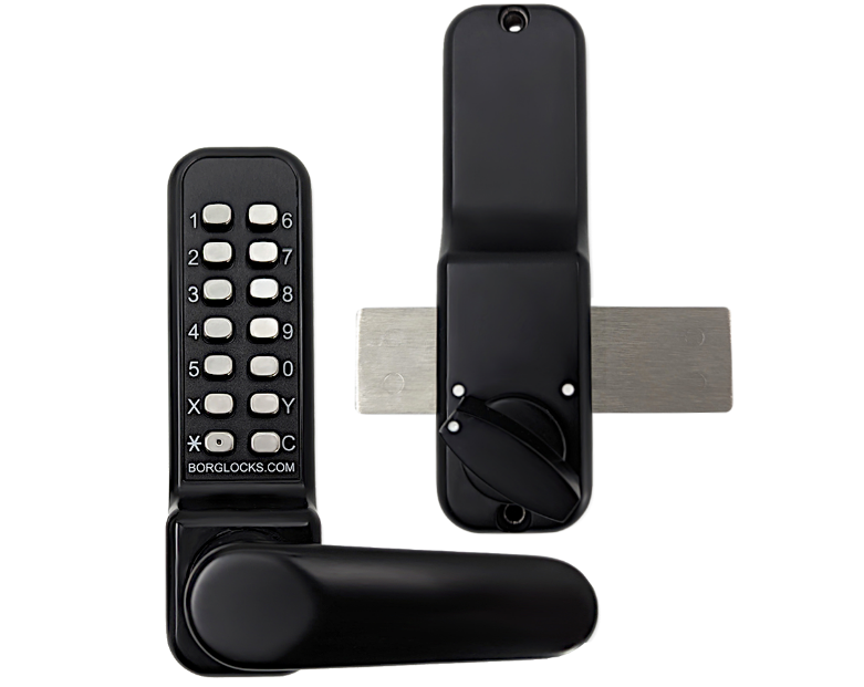 BL4305 ECP Marine Grade Black Digital Lock With Rim Deadbolt