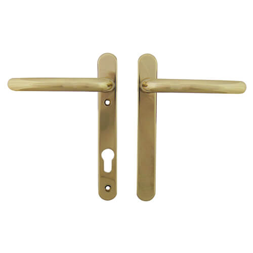Windsor Blank Lever Lever UPVC Multipoint Door Handles - 92mm PZ Sprung 122mm Screw Centres