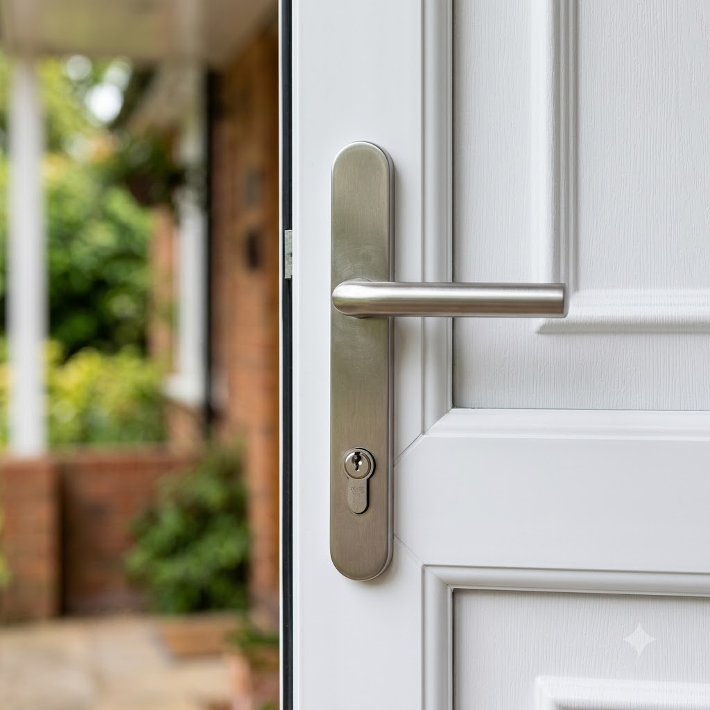 Windsor Blank Lever Lever UPVC Multipoint Door Handles - 92mm PZ Sprung 122mm Screw Centres