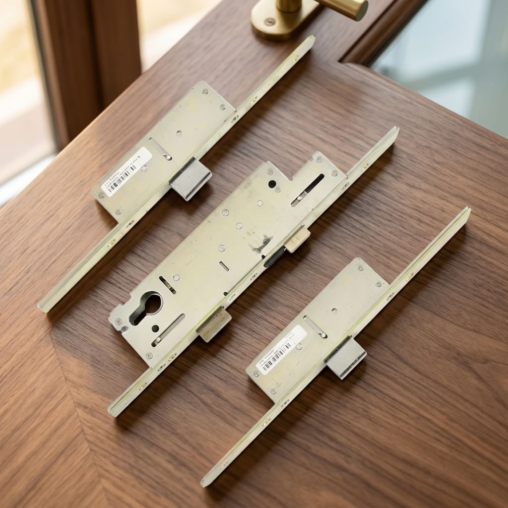 Key Wind Latch 3 Deadbolts Multipoint Door Lock