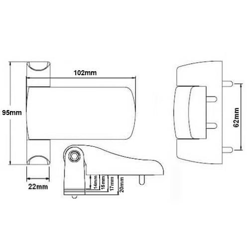 Anchorage Heavy Duty 3D Flag Hinge for UPVC Doors