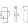3G114E British Standard 5 Lever Mortice Deadlock