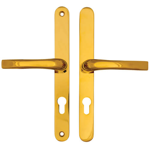 Lever UPVC Multipoint Door Handles - 70mm PZ Unsprung 240mm Screw Centres - Top Screw to Spindle 105mm