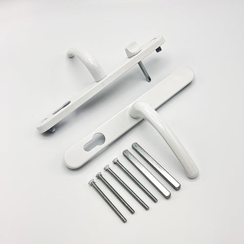 Lever UPVC Multipoint Door Handles - With Snib 68mm PZ Sprung 215mm Screw Centres