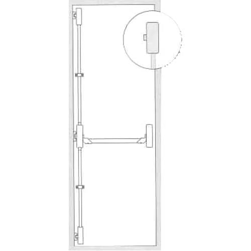523 Three Point EN1125 Push Bar Latch and Horizontal Pullman Latches - For UPVC Panic Exit Doors