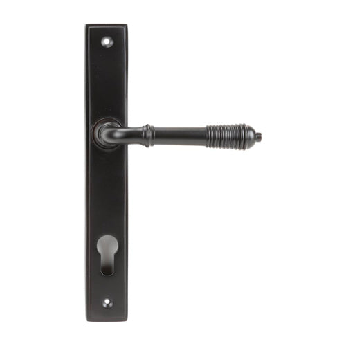 Reeded Lever/Lever Multipoint Door Handles - 92mm PZ Sprung 212mm Screw Centres (LEAD TIME: 2-3 DAYS)