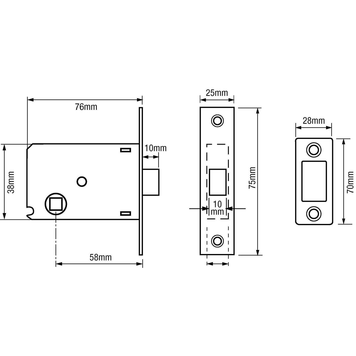 G8041 Compact Bathroom Lock