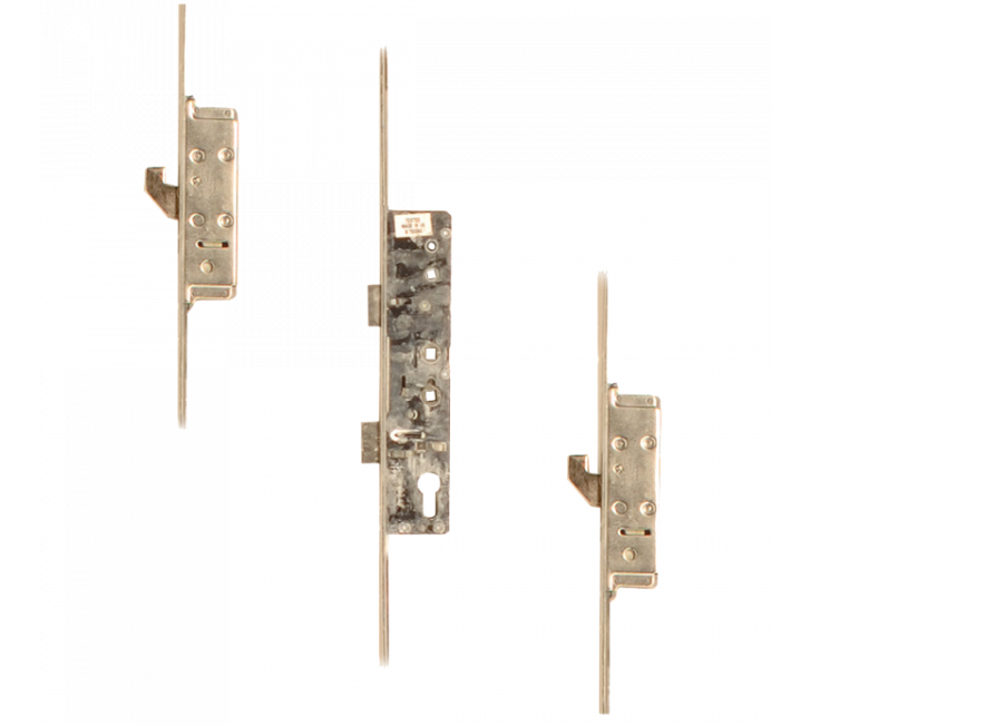 Lever Operated Latch & Deadbolt Twin Spindle - 2 Hook