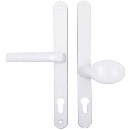 London Lever Moveable Pad UPVC Multipoint Door Handles - 92mm/62mm PZ Sprung 240mm Screw Centres