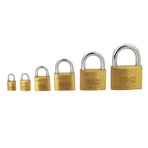 E Series 15mm Open Shackle Brass Padlock