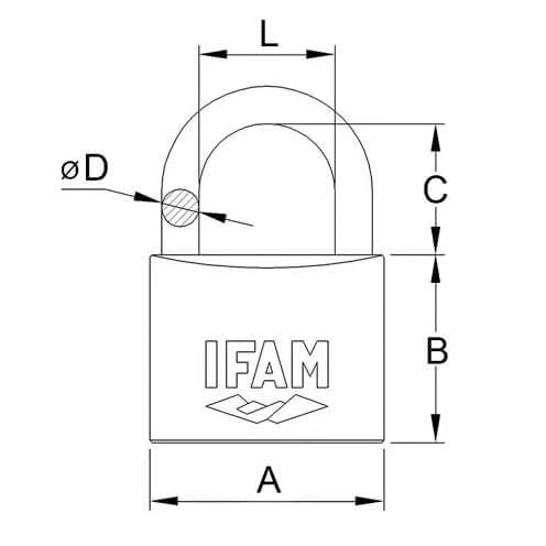 E Series 15mm Open Shackle Brass Padlock