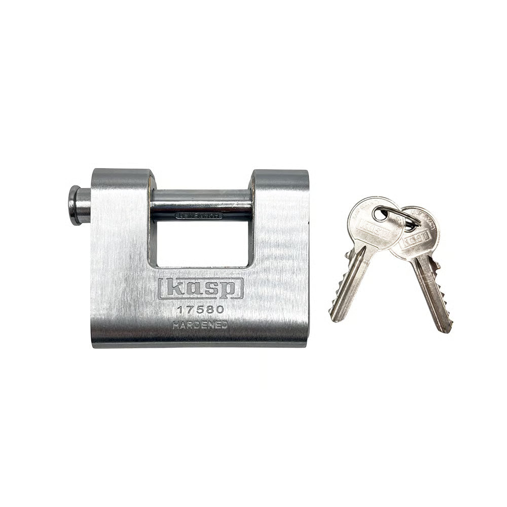 80mm Closed Shackle Armoured Shutter Padlock