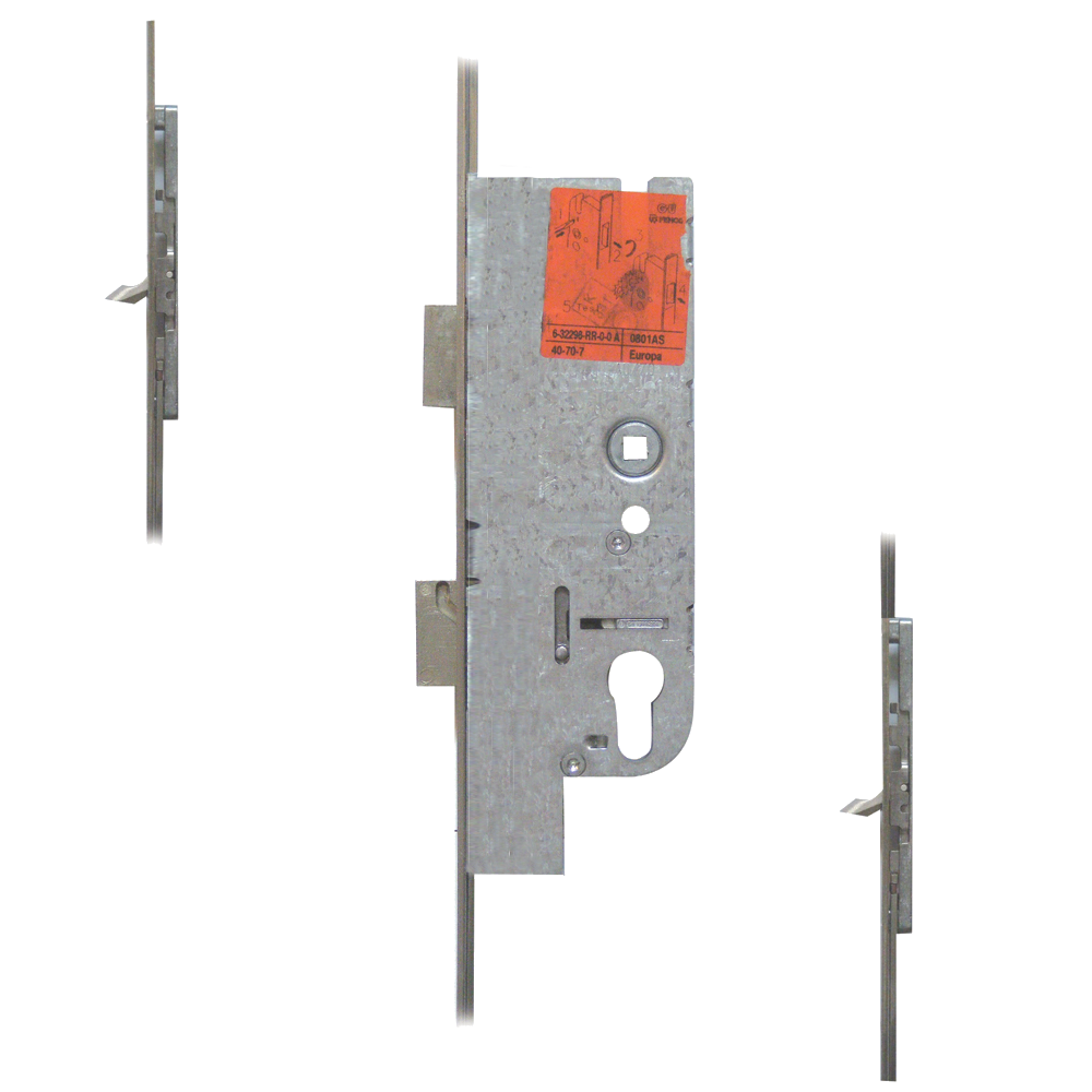 Tripact Lever Operated Latch & Deadbolt 20mm Faceplate - 2 Small Hook