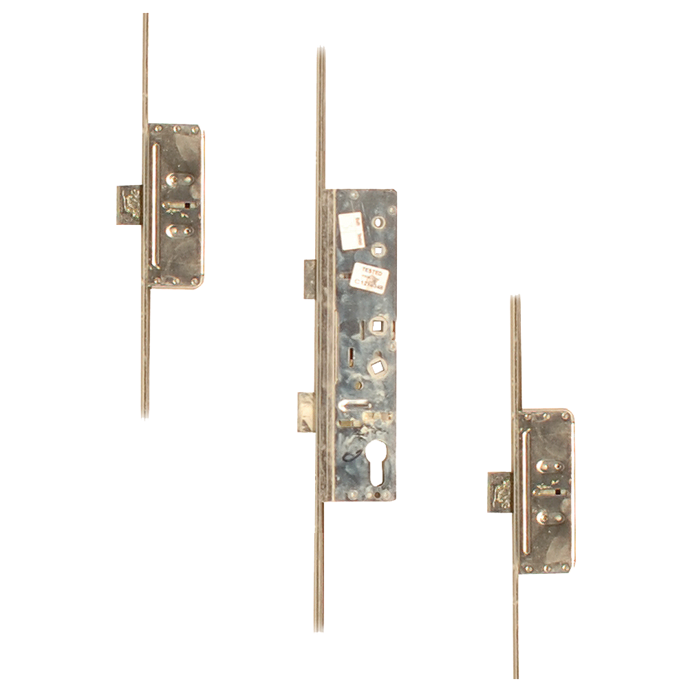 Lever Operated Latch & Deadbolt Twin Spindle - 2 Dead Bolt