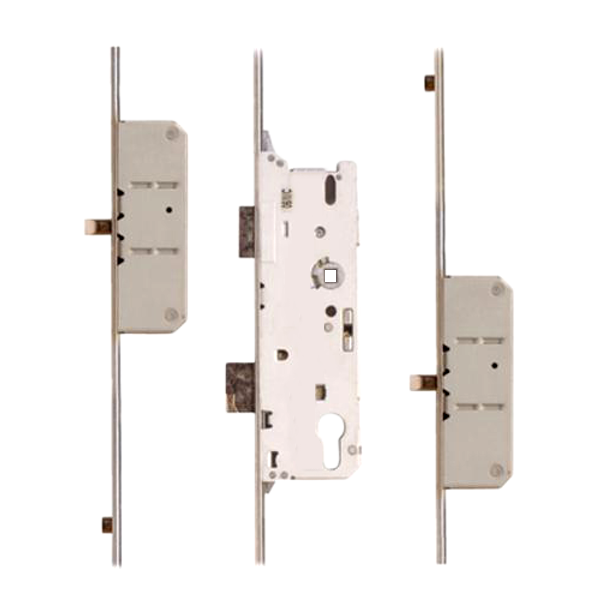 Lever Operated Latch & Deadbolt - 2 Round Bolt 2 Roller
