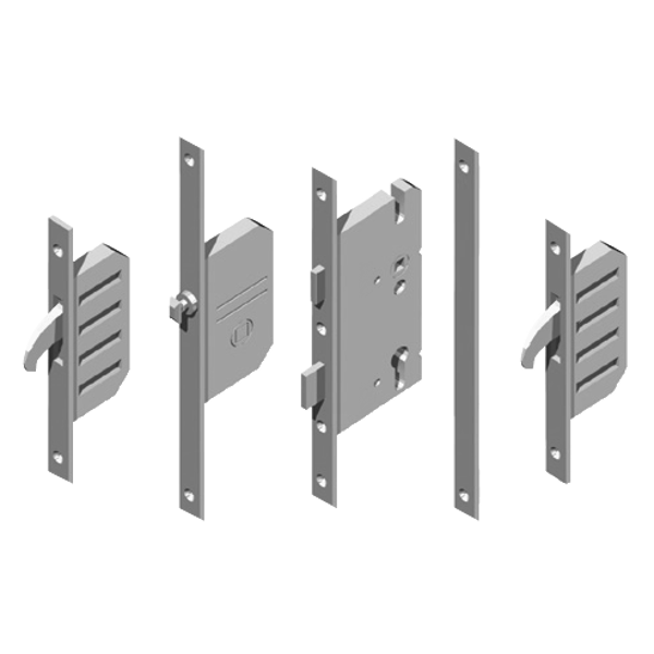 AV2 EntryGuard Lever Operated Latch & Deadbolt 16mm Flat - 2 Hook