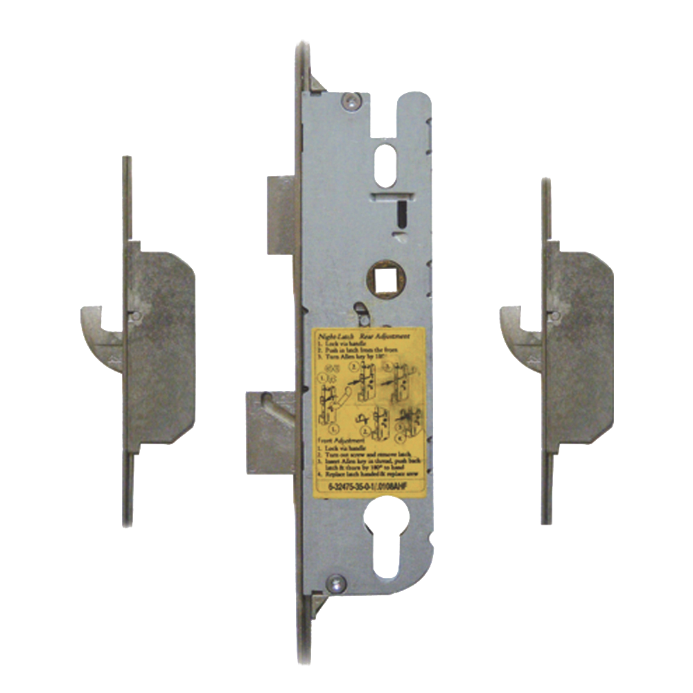 Lever Operated Latch & Deadbolt Split Spindle - 2 Hook