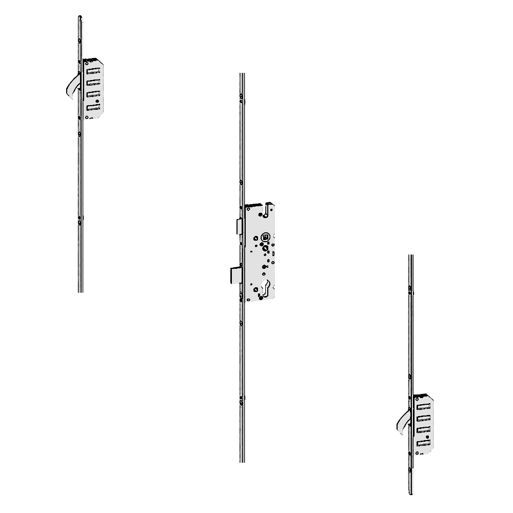 STV Trulock LL Latch & Deadbolt 2 Hook 20mm Radius Faceplate