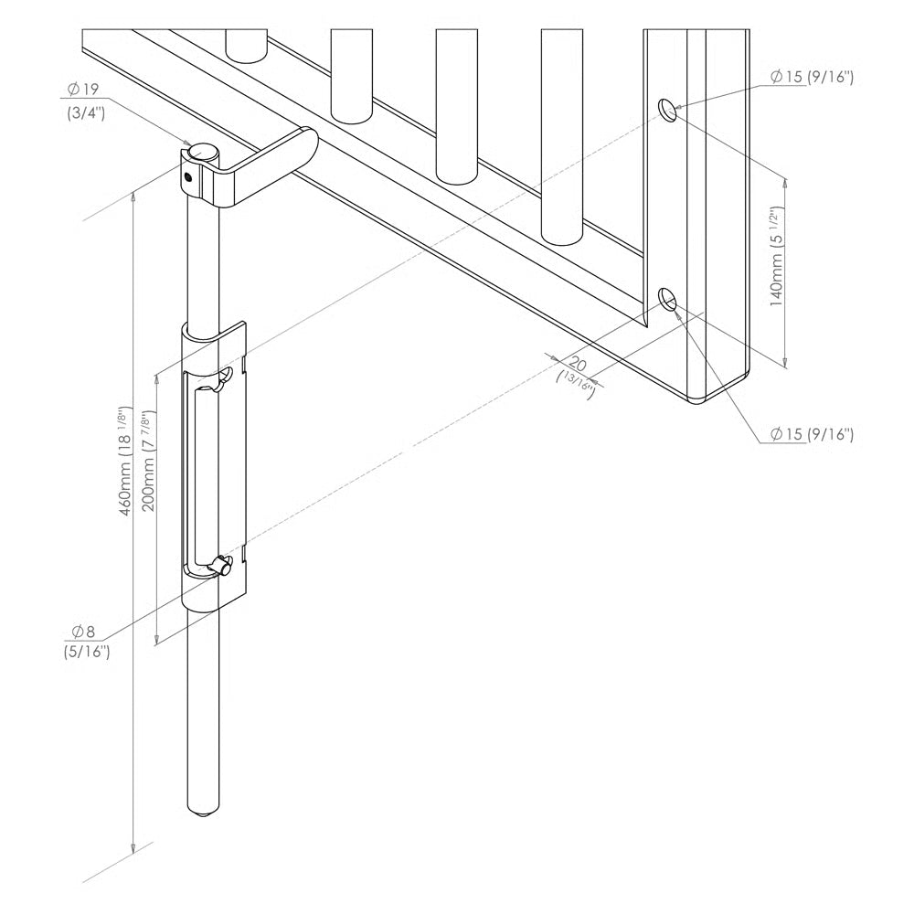 LDB/LDBSS Locking Drop Bolt (LEAD TIME: 2-3 DAYS)