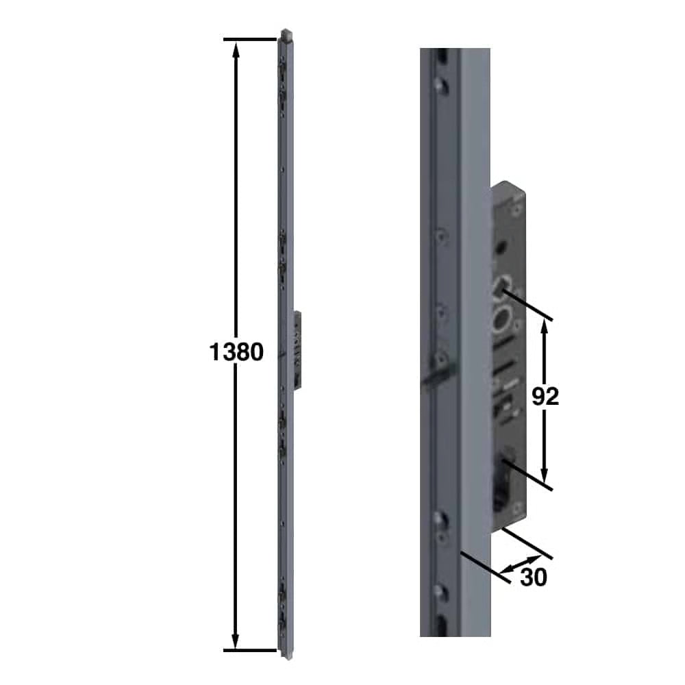 Patio Door Lock with Full Length Keep