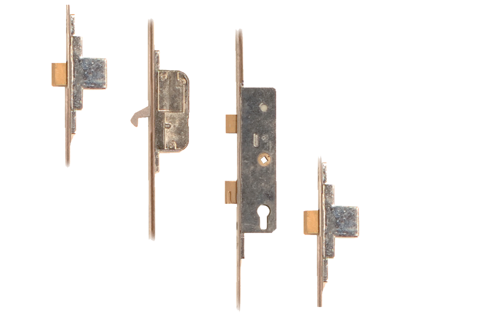 SL16 Lever Operated Latch & Deadbolt Split Spindle - 2 Dead Bolt 1 Hook